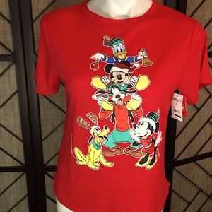 DISNEY NEW RED MEDIUM SHORT SLEEVE SHIRT